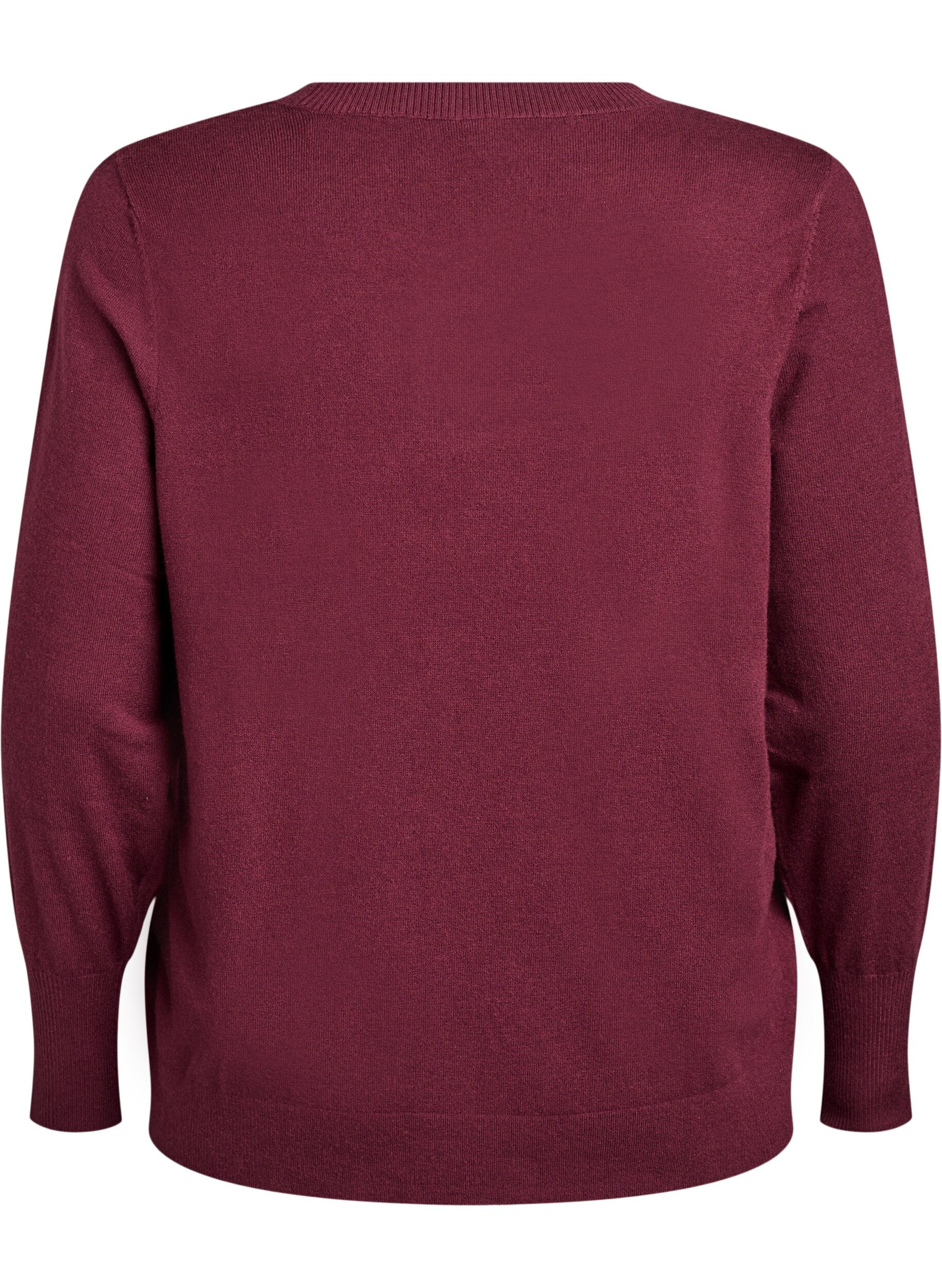 Zizzi FLASH &ndash; Strickpullover mit Rundhalsausschnitt, Rot, Packshot image number 1