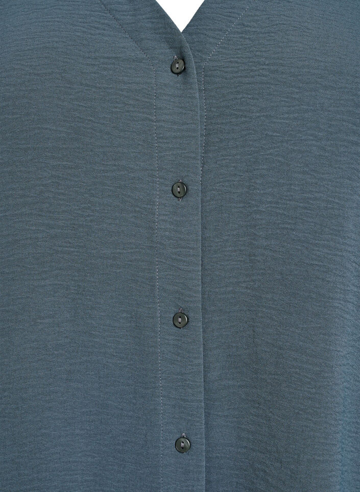 Bluse mit V-Ausschnitt und 3/4-&Auml;rmeln, Gr&uuml;n, Packshot image number 2