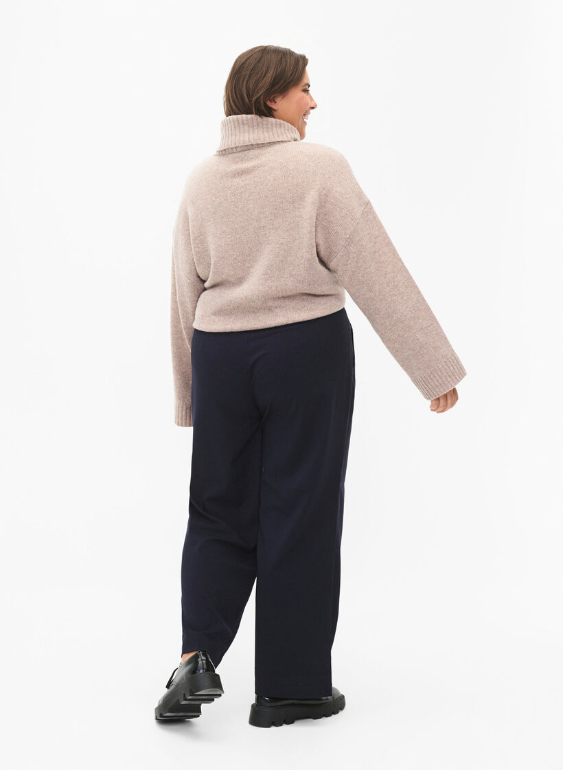 Klassische Hose mit gerader Passform, Night Sky, Model image number 1