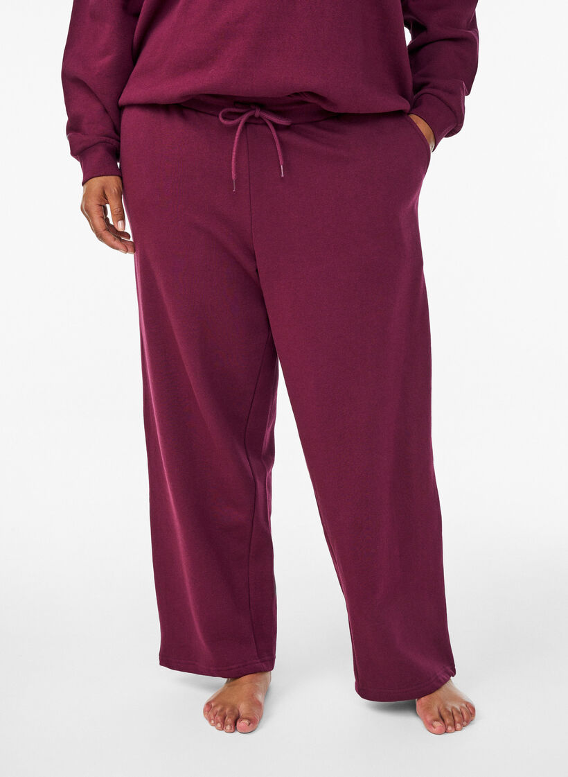Sweathose mit Taschen, Dunkles Bordeaux, Model image number 2