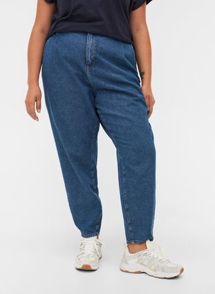 Slouchy Fit Jeans aus Baumwolle, Blue denim, Model image number 2