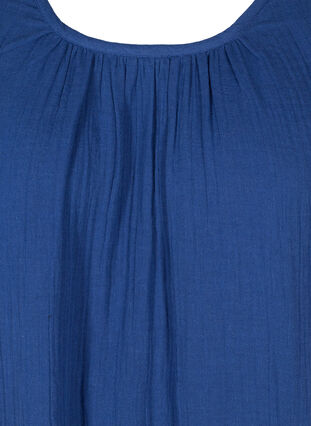 Ärmelloses Baumwollkleid mit A-Linie, Twilight Blue, Packshot image number 2