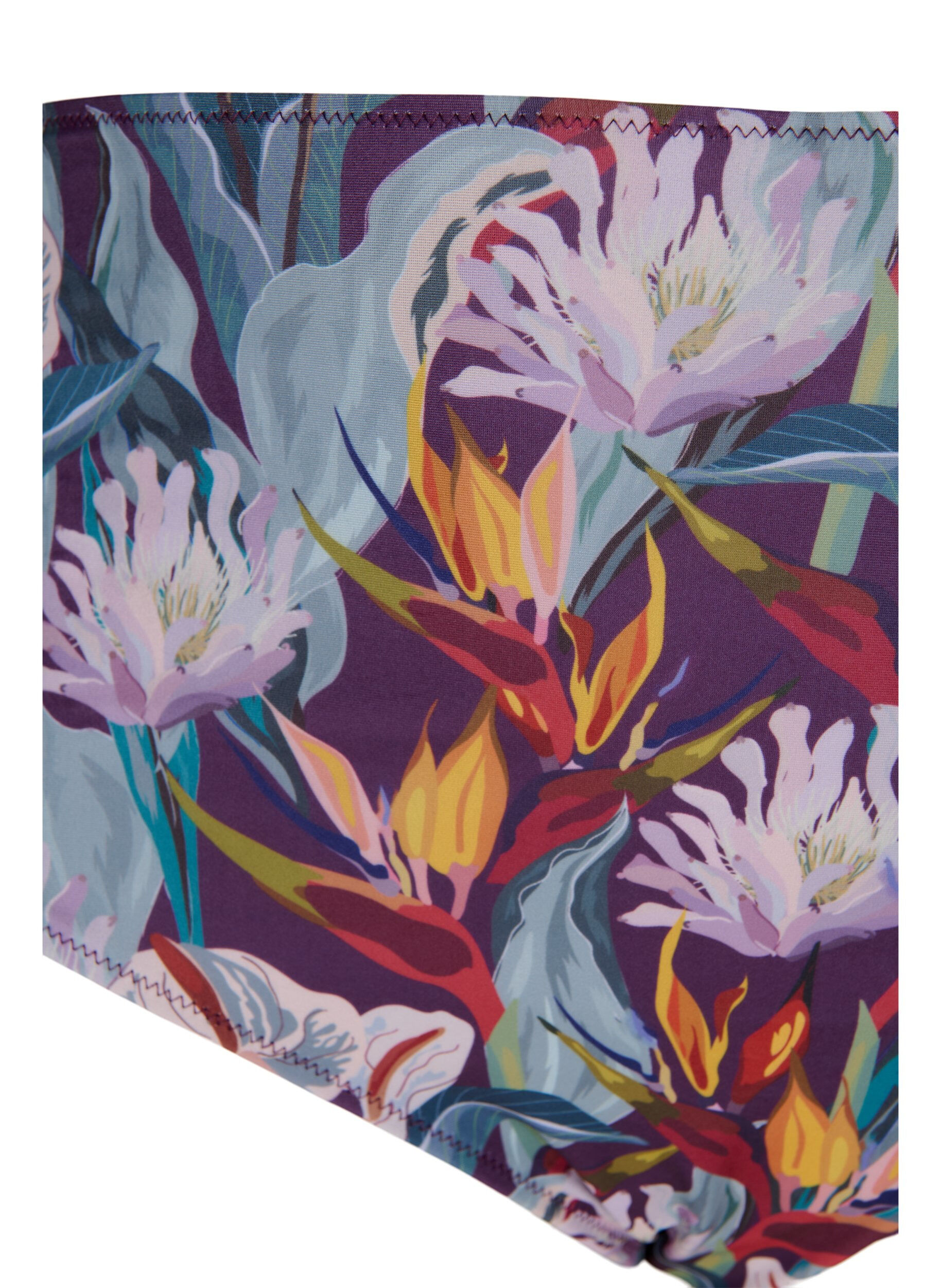 Zizzi Hochtailliertes Bikiniunterteil mit Print, Gr&uuml;n, Packshot image number 2