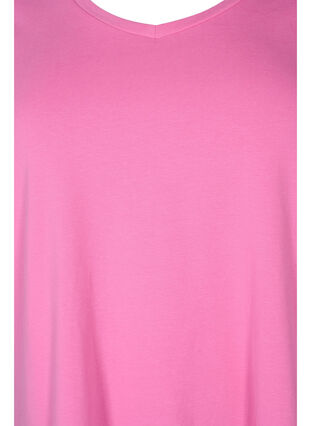 Einfarbiges basic T-Shirt aus Baumwolle, Wild Orchid, Packshot image number 2