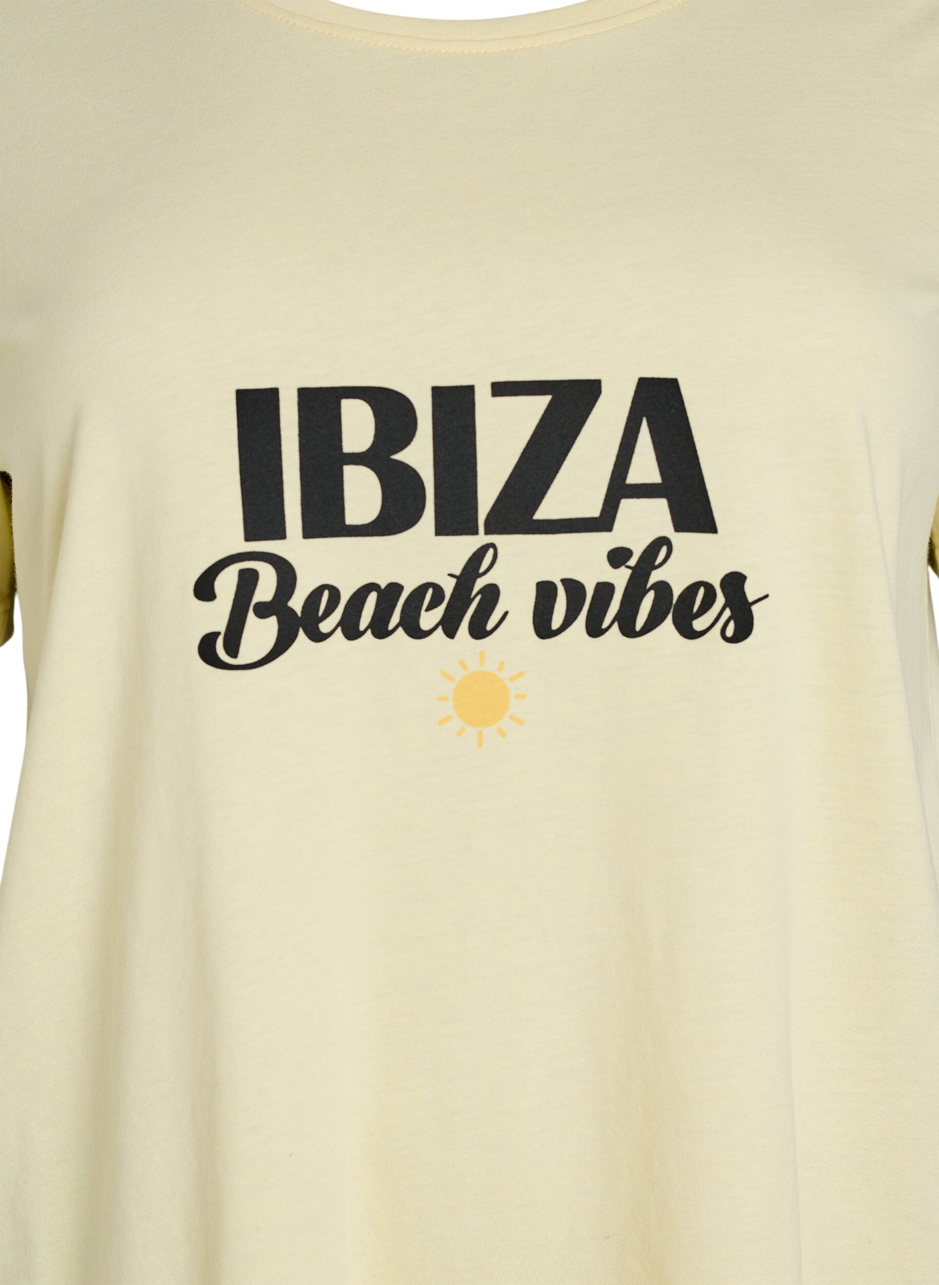 Zizzi T-Shirt mit Print, Gelb, Packshot image number 2