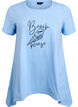 T-Shirt mit Rundhalsausschnitt und A-Linie, Blau, Packshot image number 0