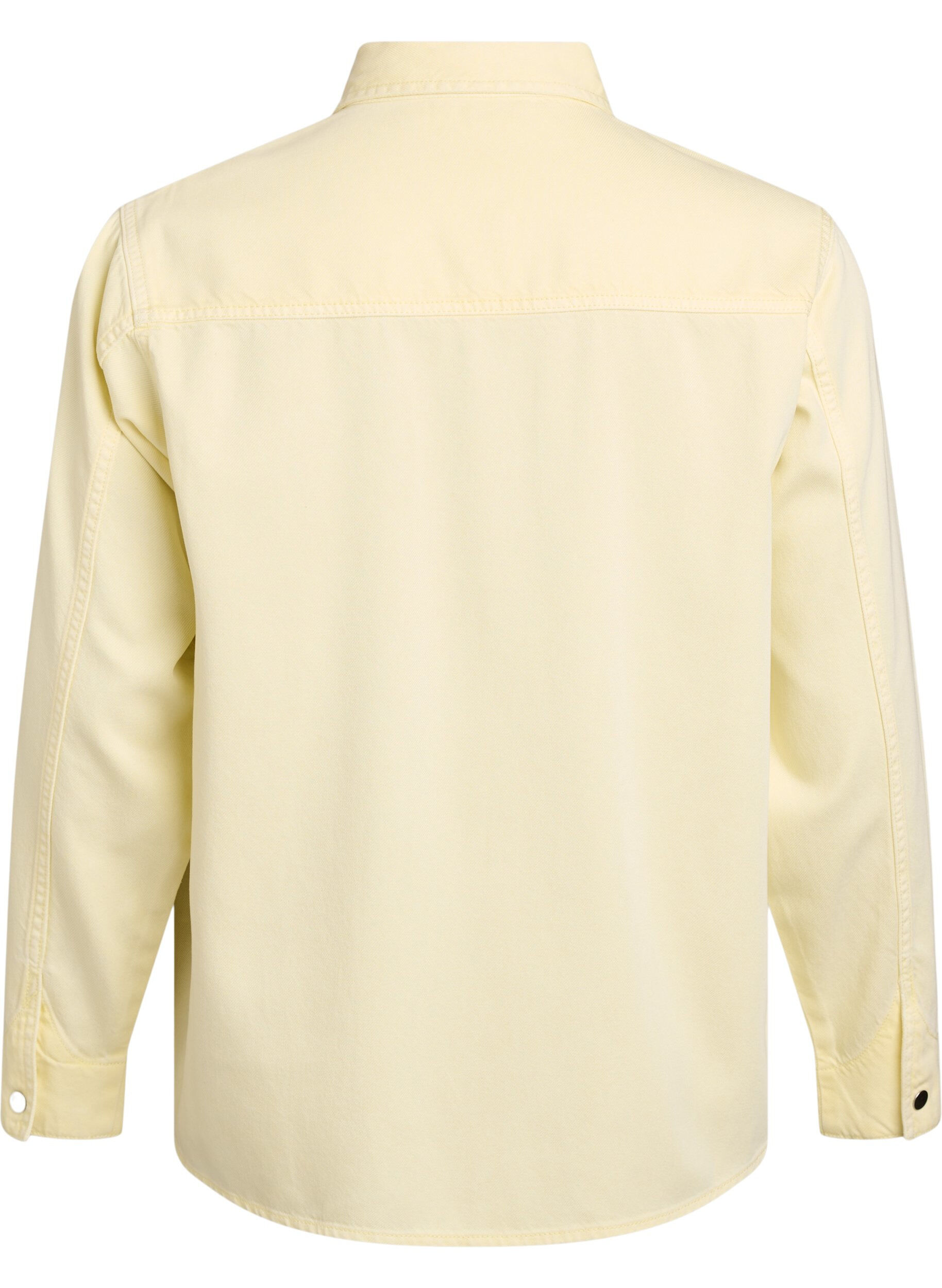 Zizzi Jeanshemd mit Brusttaschen, Gelb, Packshot image number 1