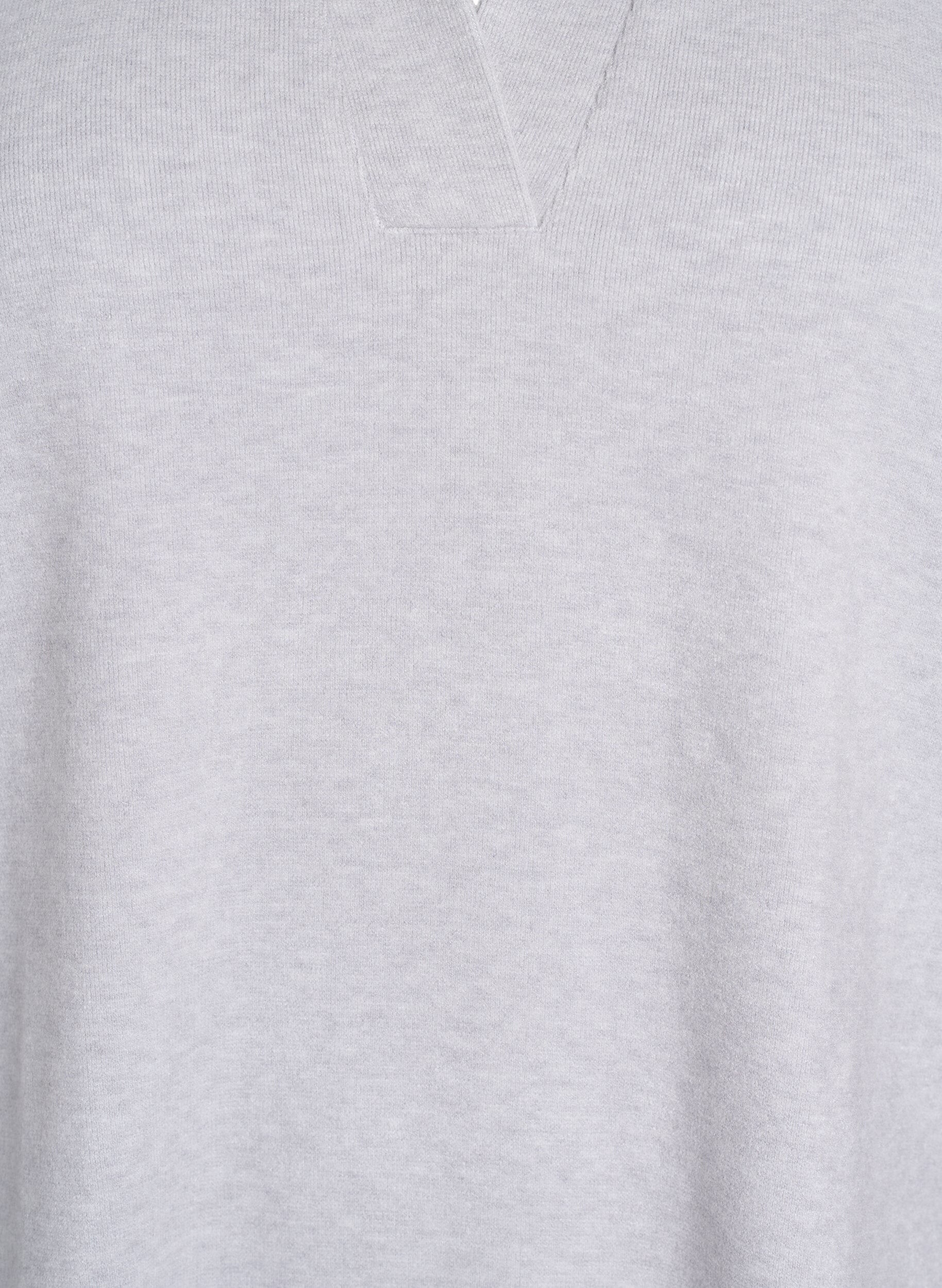 Zizzi Jersey Bluse mit Kragen und kurzen &Auml;rmeln, Grau, Packshot image number 2