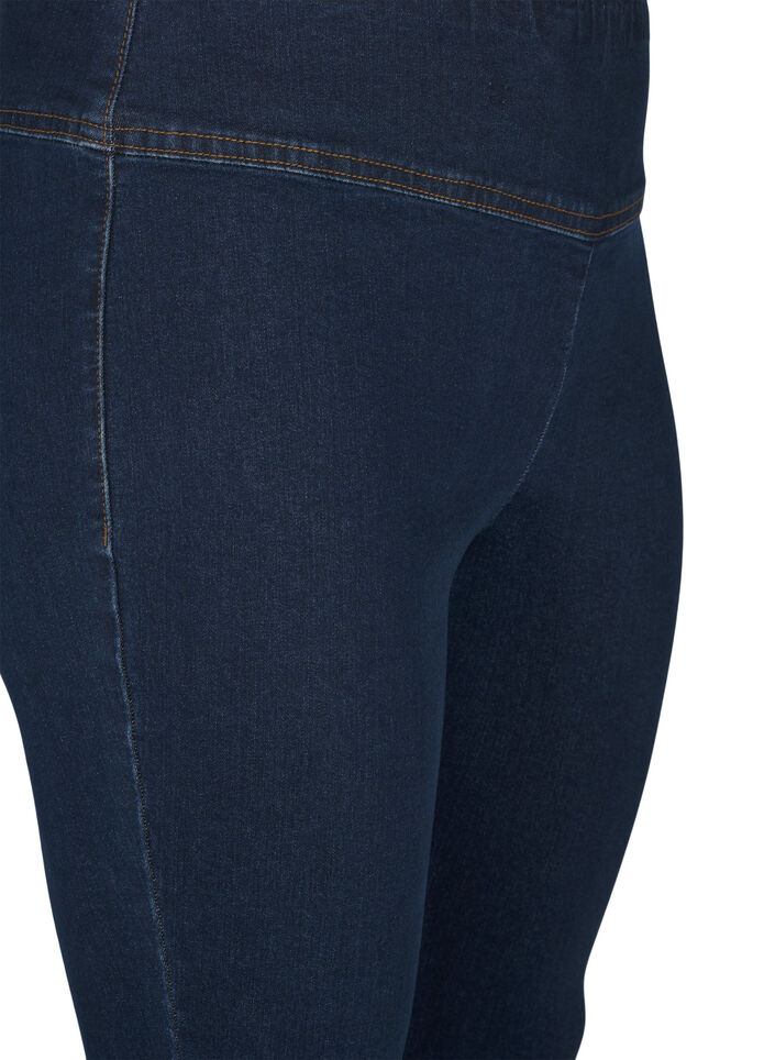 Elastische Jeggings mit hoher Taille, Blau, Packshot image number 2