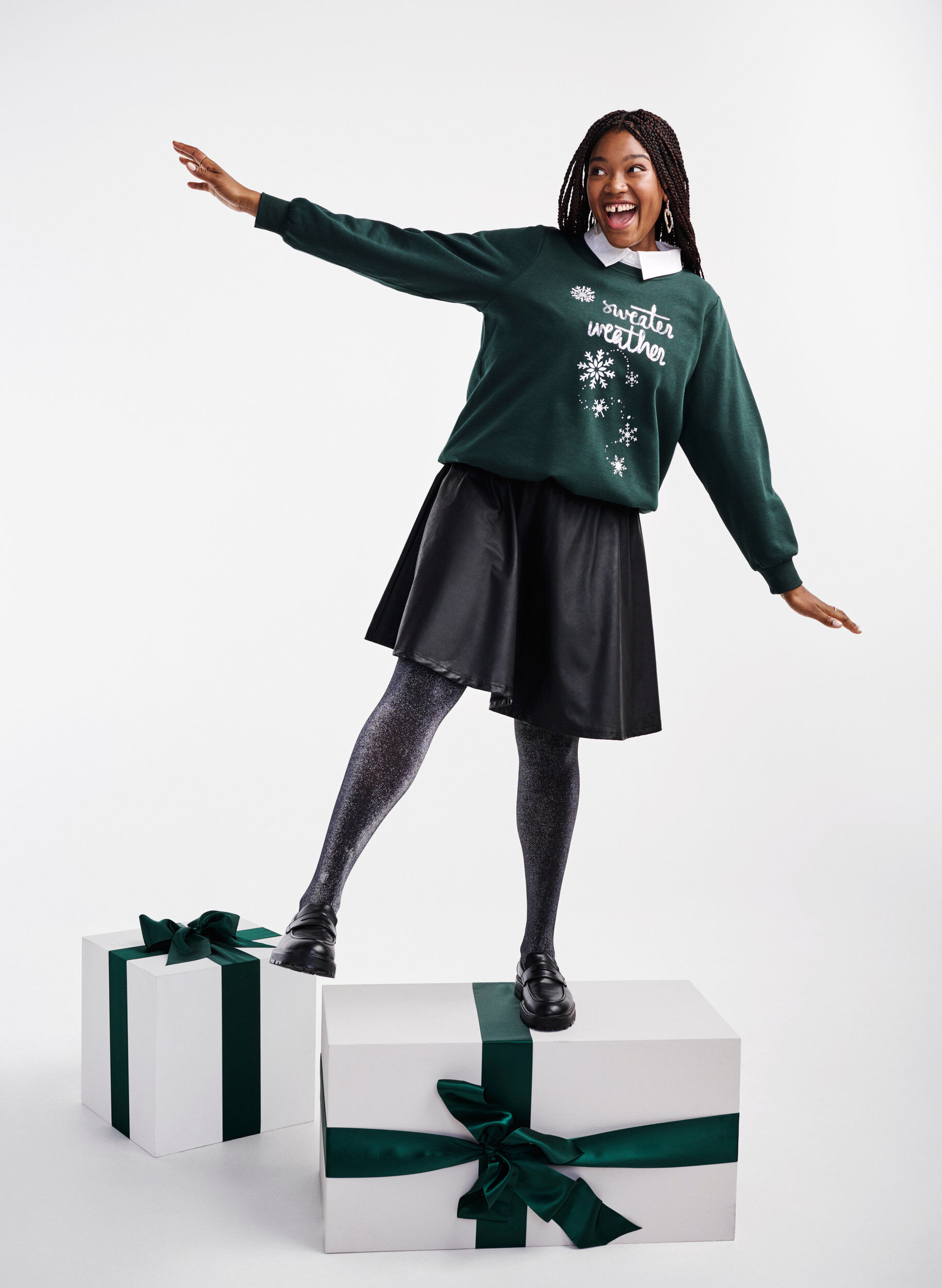 Zizzi Weihnachts-Sweatshirt, Scarab SWEATER, Image image number 0