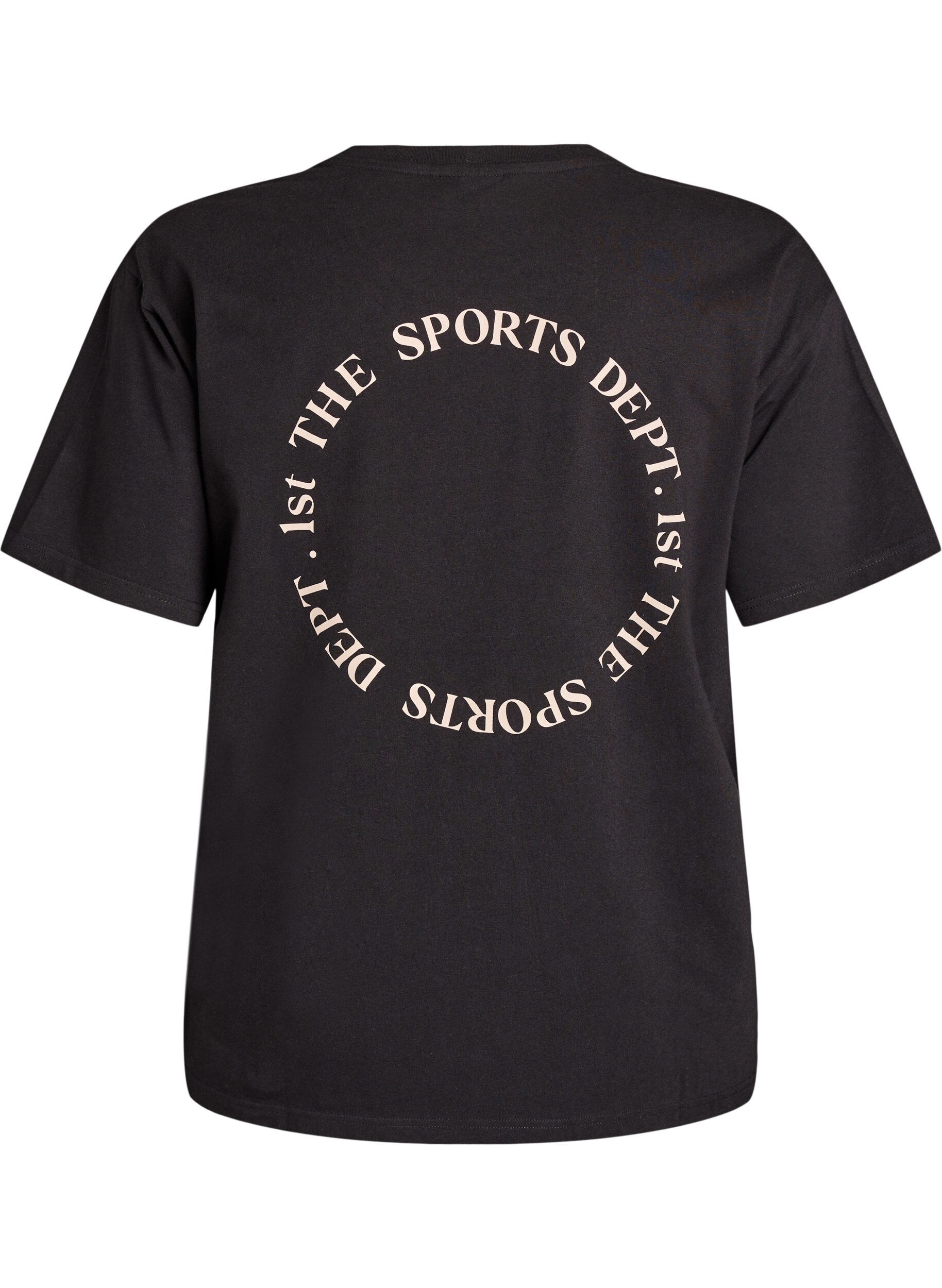 Zizzi Sportliches T-Shirt aus Bio-Baumwolle, Schwarz, Packshot image number 1