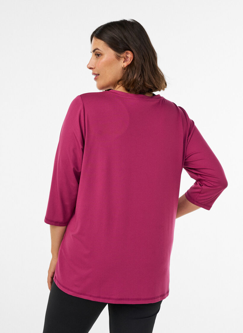 Trainingsshirt mit 3/4-&Auml;rmeln, Pink, Model image number 2
