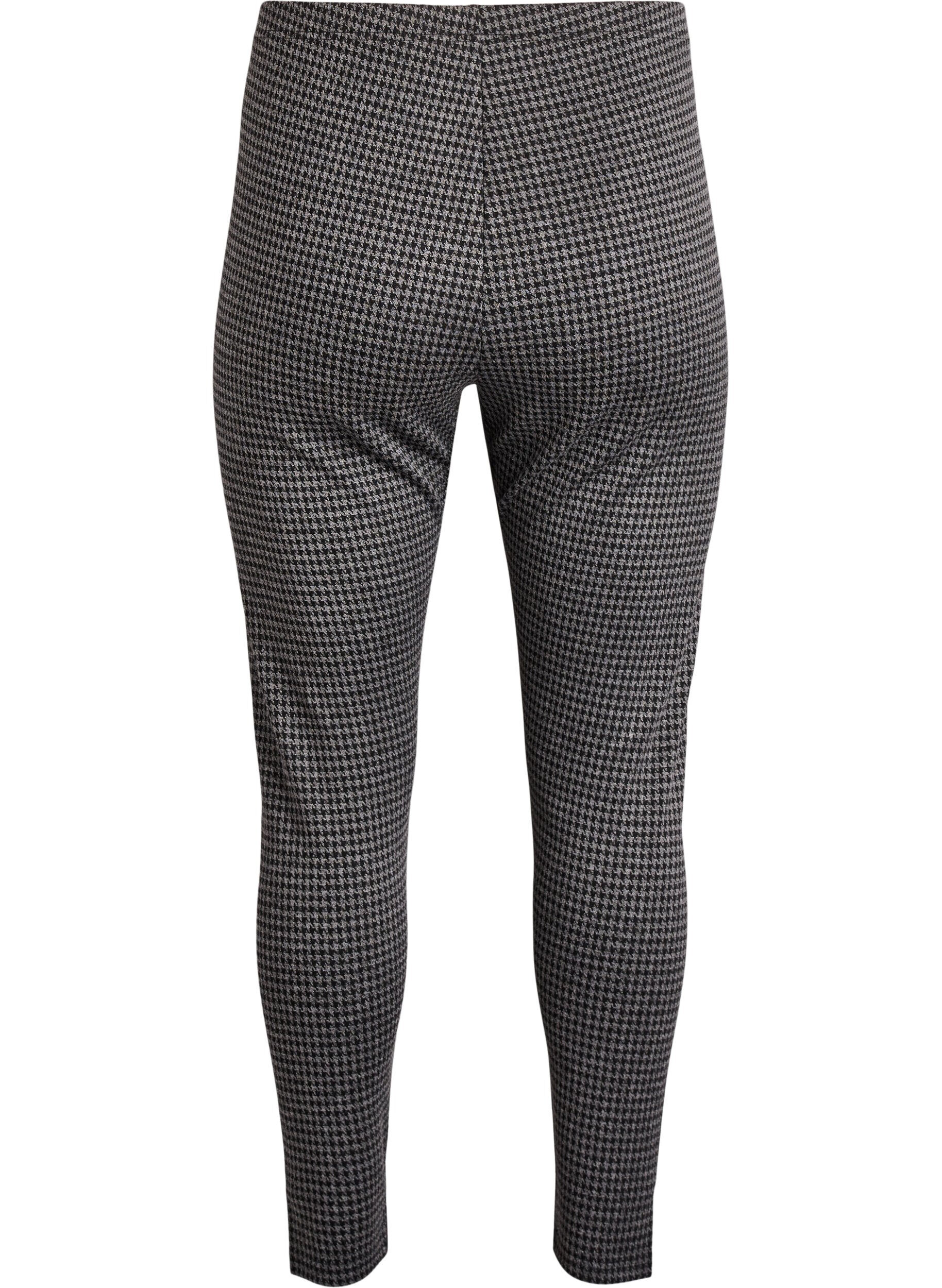 Zizzi Gemusterte Leggings mit einer normalen Taille, Grau, Packshot image number 1