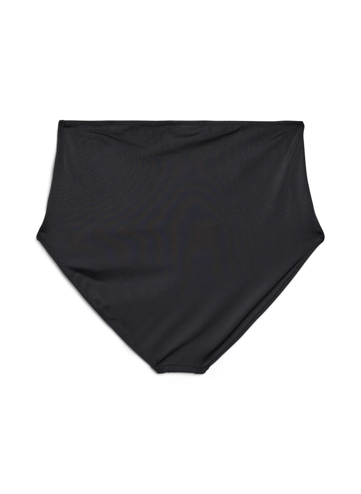 Bikini-Unterteil mit hoher Taille, Schwarz, Packshot image number 1
