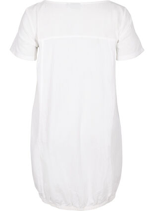 Kurzarm Kleid aus Baumwolle, Bright White, Packshot image number 1