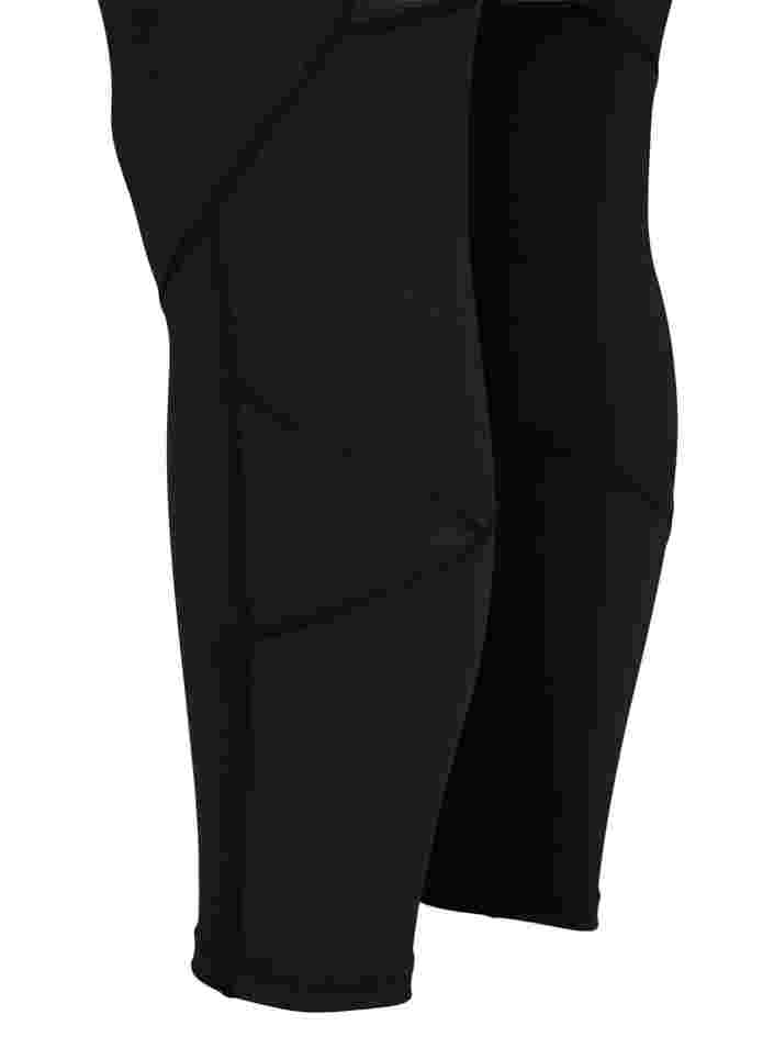 Unifarbene Fitness-Leggings, Black, Packshot image number 3