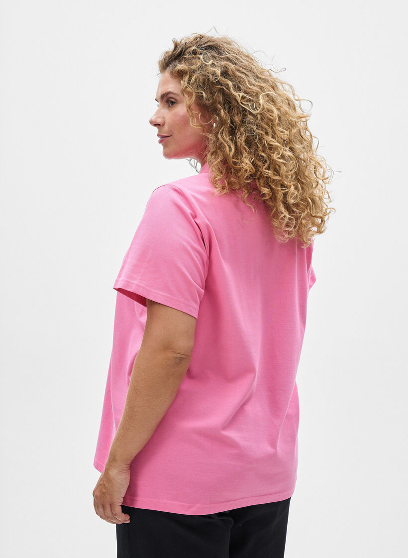 Poloshirt mit kurzen &Auml;rmeln, Pink, Model image number 2