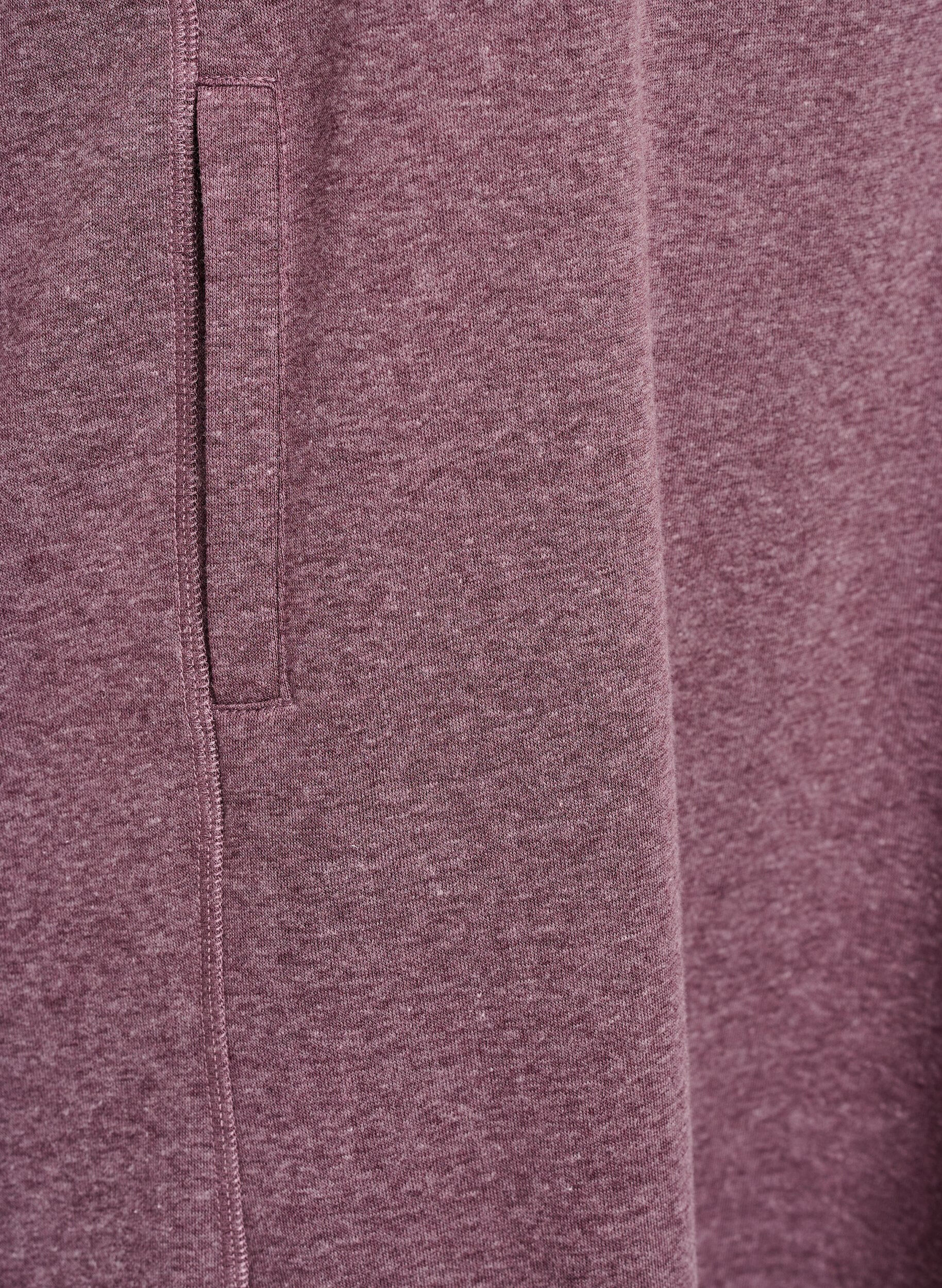 Zizzi Kurzes Sweatshirtkleid mit Stehkragen und Taschen, Rot, Packshot image number 3