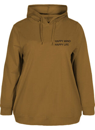 Sweatshirt mit Kapuze, Spruce Yellow Mel., Packshot image number 0