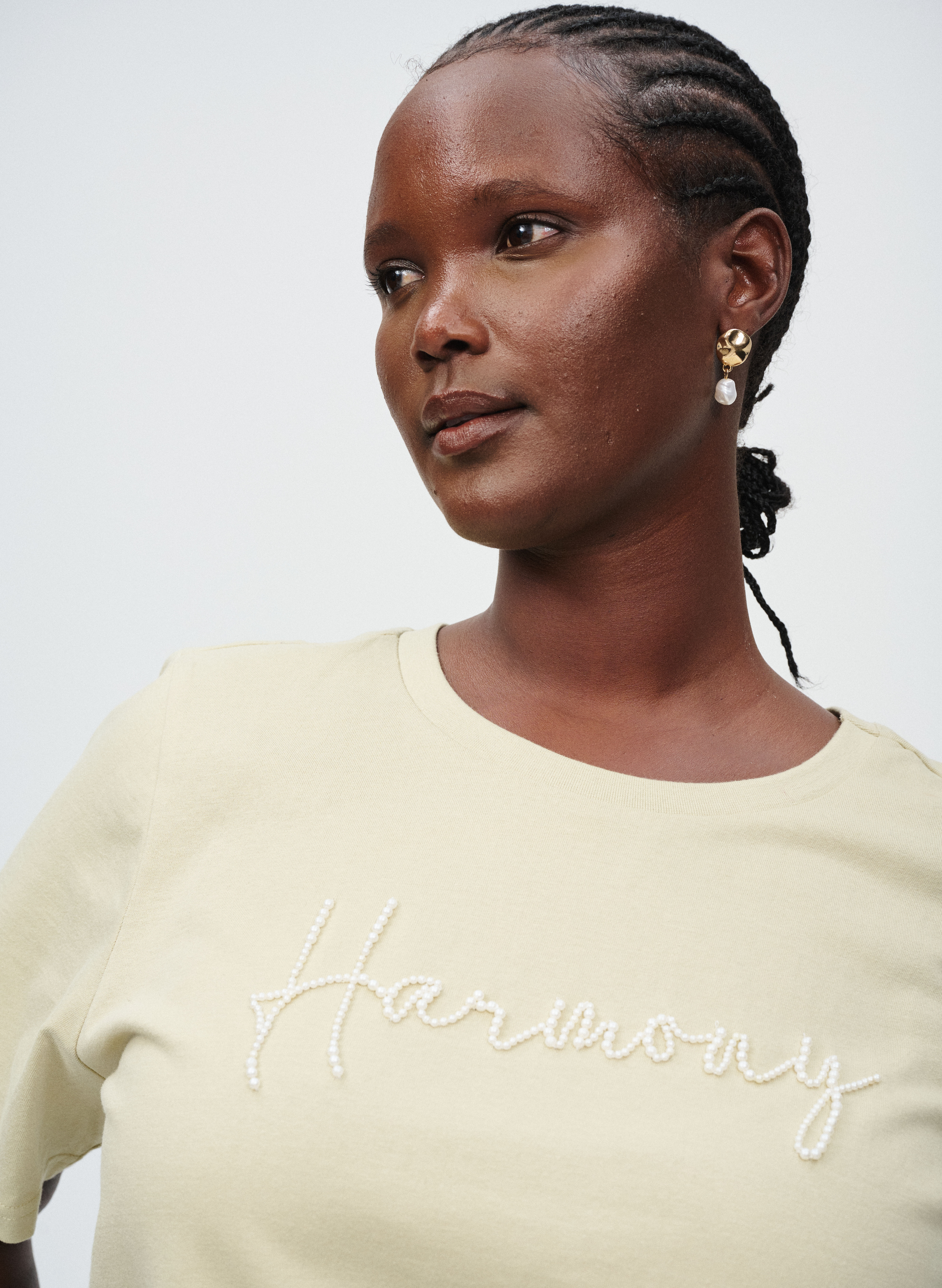 Zizzi T-Shirt mit Perlen, , Model