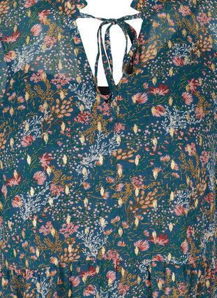 Tunika mit Blumenprint, Majolica Blue Comb, Packshot image number 2