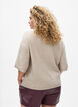 Locker sitzende Strickshirt mit kurzen &Auml;rmeln, Beige, Model image number 2