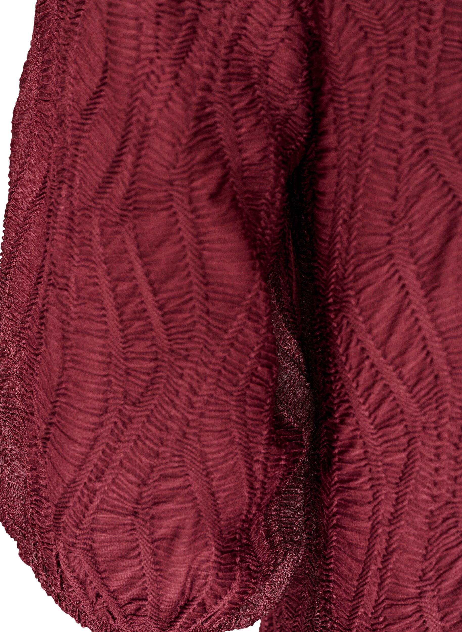 ZizziBluse mit Struktur und 3/4-&Auml;rmeln, Rot, Packshot image number 3