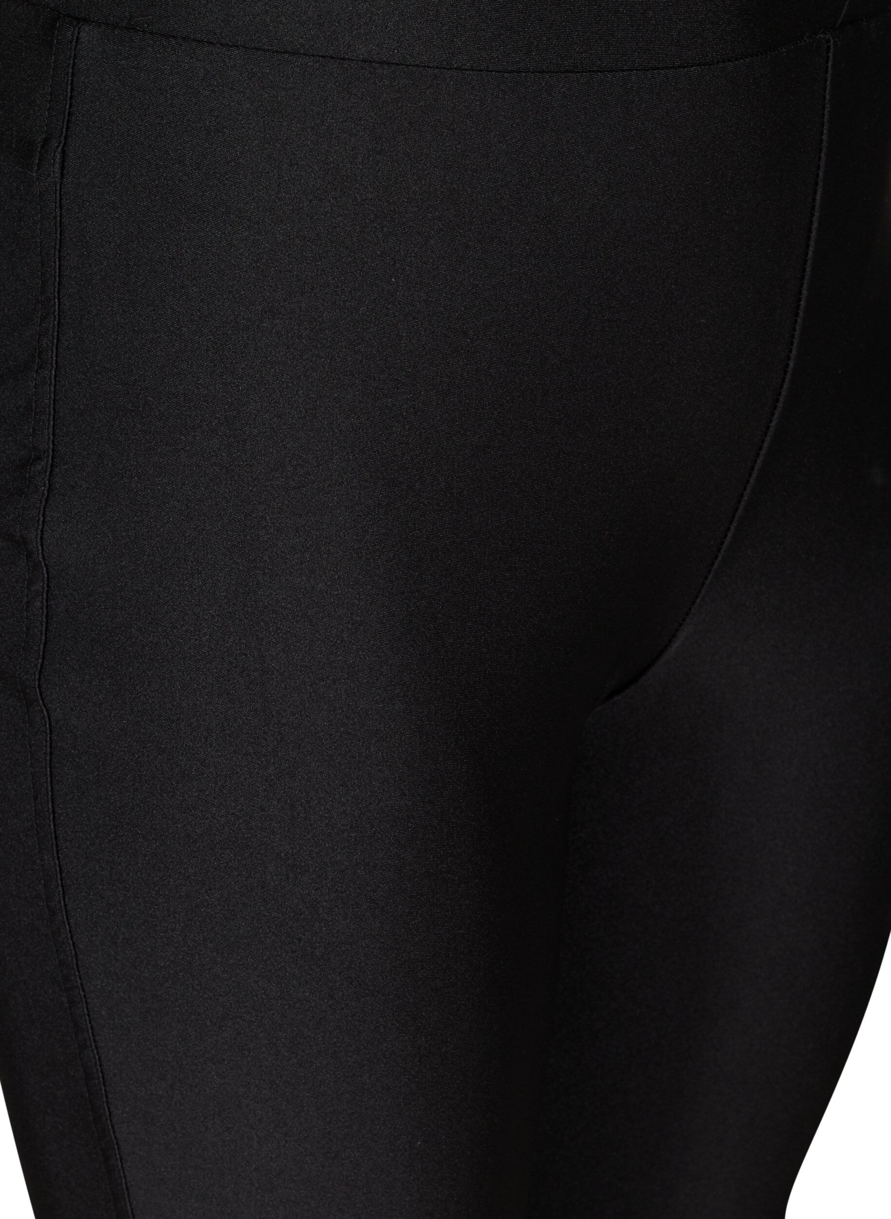 Zizzi Shiny Leggings mit Taschen hinten und 7/8-L&auml;nge, Black, Packshot image number 2