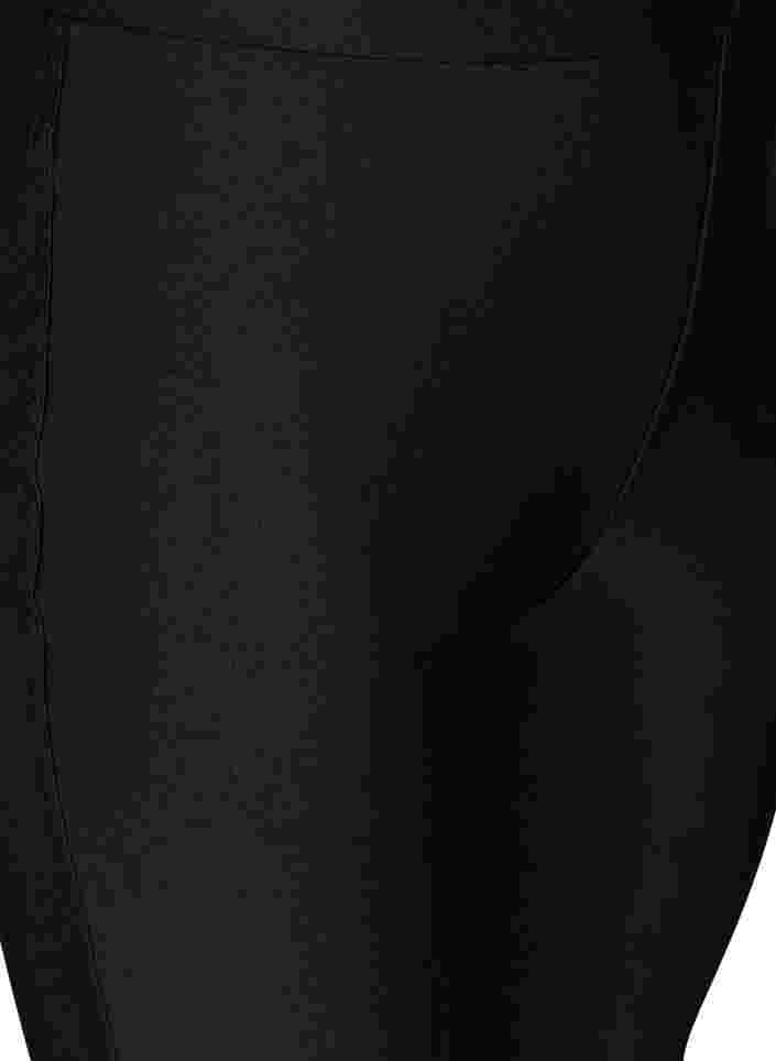 Shiny Leggings mit Taschen hinten und 7/8-Länge, Black, Packshot image number 2