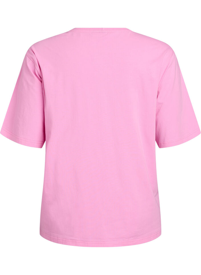 Sportliches T-Shirt aus Bio-Baumwolle, Pink, Packshot image number 1