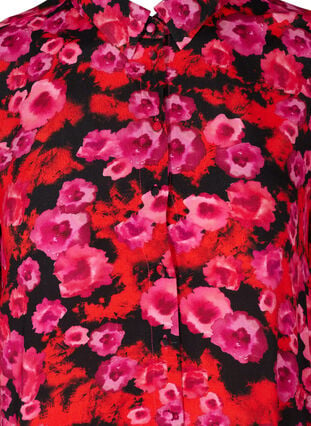Maxikleid aus Viskose mit Blumenprint, RED FLOWER AOP, Packshot image number 2