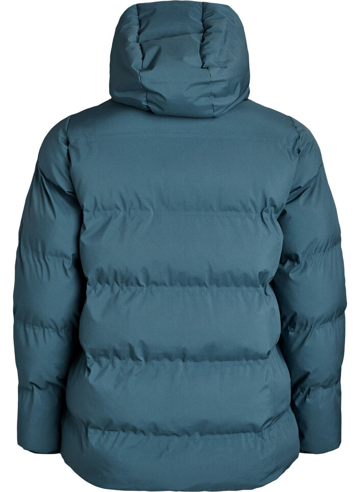 Kurze Steppjacke mit abnehmbarer Kapuze, Gr&uuml;n, Packshot image number 1