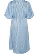 Gepunktetes Midikleid mit eckigem Ausschnitt, Blau, Packshot image number 1