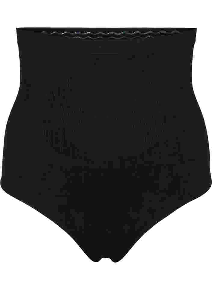Shapewear-Tanga mit hoher Taille, Black, Packshot image number 0