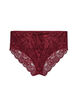 Slip mit Spitze und einem Schleifendetail hinten, Dunkles Bordeaux, Packshot image number 1