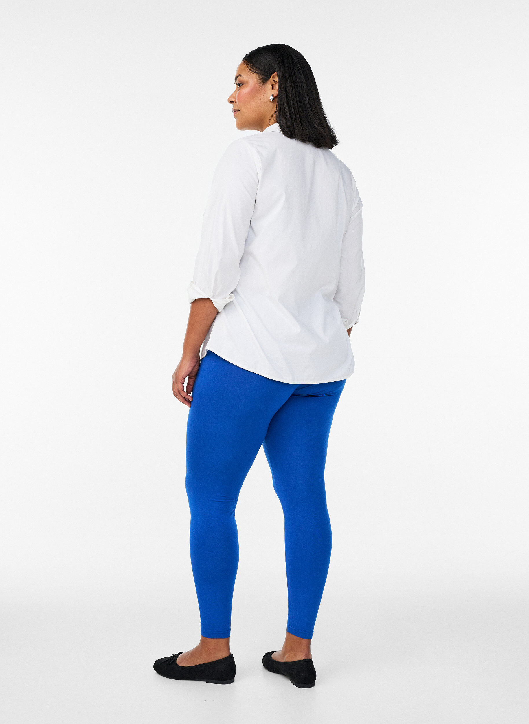ZizziBasic-Leggings mit extra L&auml;nge, Blau, Model image number 2