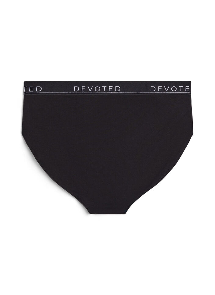 Baumwoll-H&ouml;schen mit regul&auml;rer Taille, Schwarz, Packshot image number 1