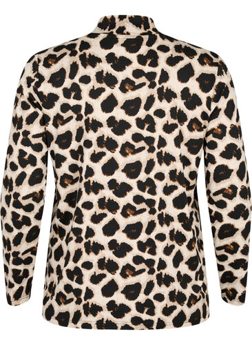 FLASH - Langärmelige Bluse mit Rollkragen, Leopard AOP, Packshot image number 1