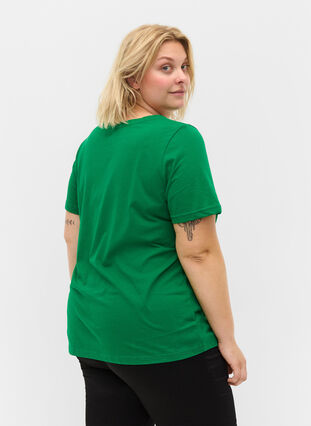 Kurzärmeliges T-Shirt mit Rundhalsausschnitt, Jolly Green MB, Model image number 1