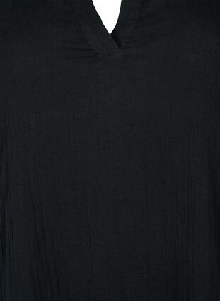 Kurzarmkleid aus 100 % Baumwolle, Black, Packshot image number 2
