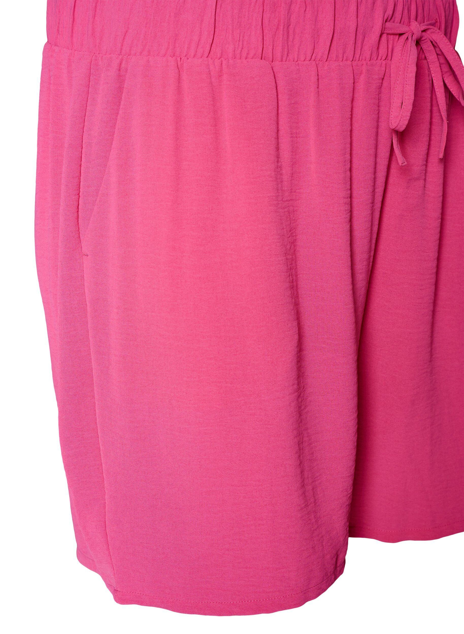 ZizziKurze Hose mit Taschen und elastischem Bund, Rot, Packshot image number 2