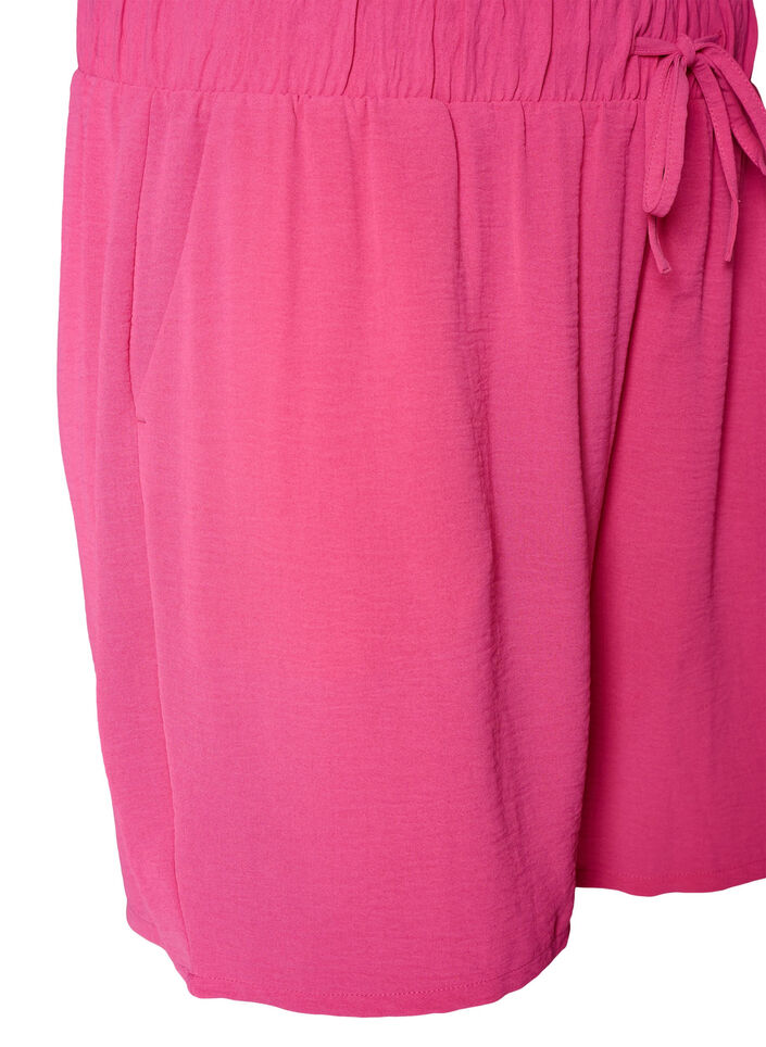 Kurze Hose mit Taschen und elastischem Bund, Rot, Packshot image number 2