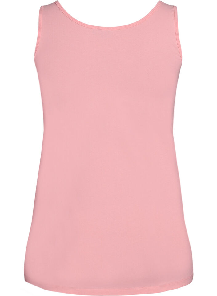 Einfarbiges Basic Top aus Baumwolle, Rot, Packshot image number 1