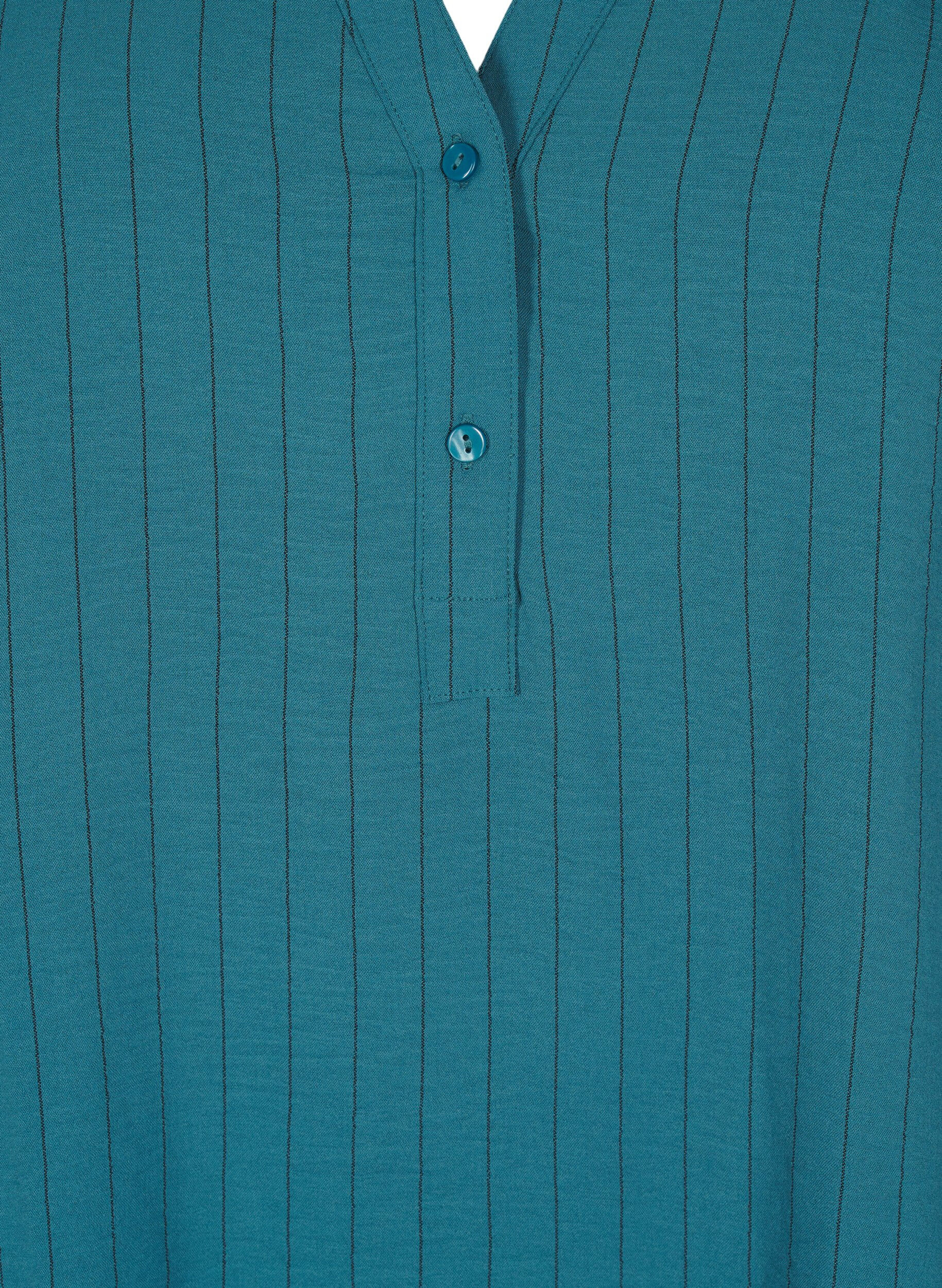 Zizzi FLASH - Nadelstreifenbluse, Gr&uuml;n, Packshot image number 2