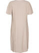 Midikleid aus Leinen und Viskose mit R&uuml;schen&auml;rmeln, Beige, Packshot image number 1