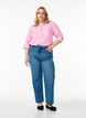 Bluse aus Leinen und Viskose mit 3/4-&Auml;rmeln, Pink, Model image number 1