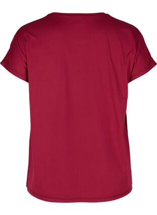Einfarbiges Trainings-T-Shirt, Beet Red, Packshot image number 1