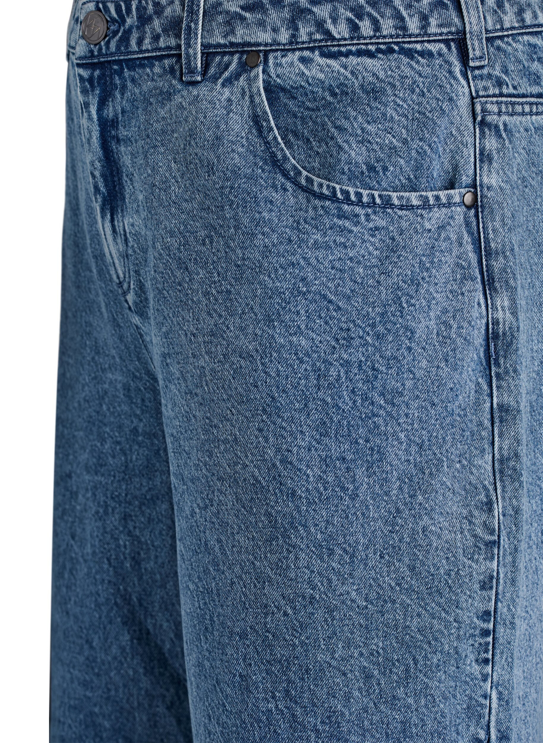 ZizziJeans in weiter Passform mit Nahtdetails, Blau, Packshot image number 2
