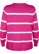 Gestrickte Viskosebluse mit Streifen, Pink, Packshot image number 1
