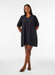 Kurzes A-Linien-Kleid mit V-Ausschnitt, Schwarz, Model image number 1